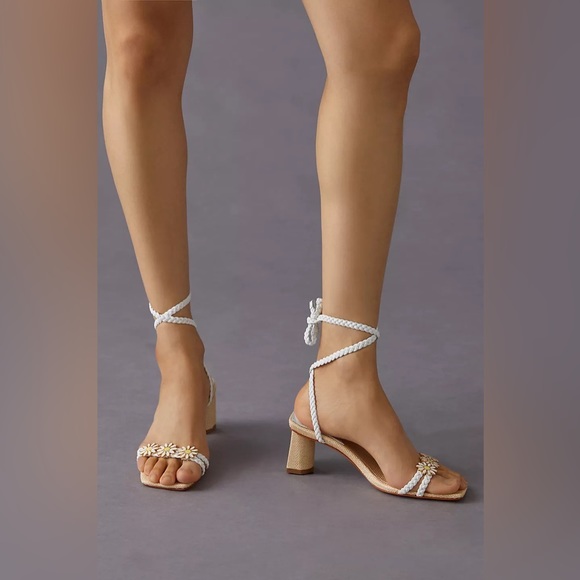 Anthropologie Schutz Floral Daisy Hina Heels Sandals - Picture 9 of 14